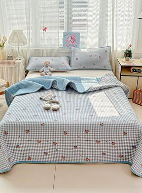 一面双榻层纱一面加绒床盖单件加JN251218厚绒双面可牛奶用床垫榻