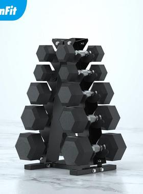 A型哑铃架用身健QJ-RA014器材3家对5对7对装哑铃存储架六钢角哑铃