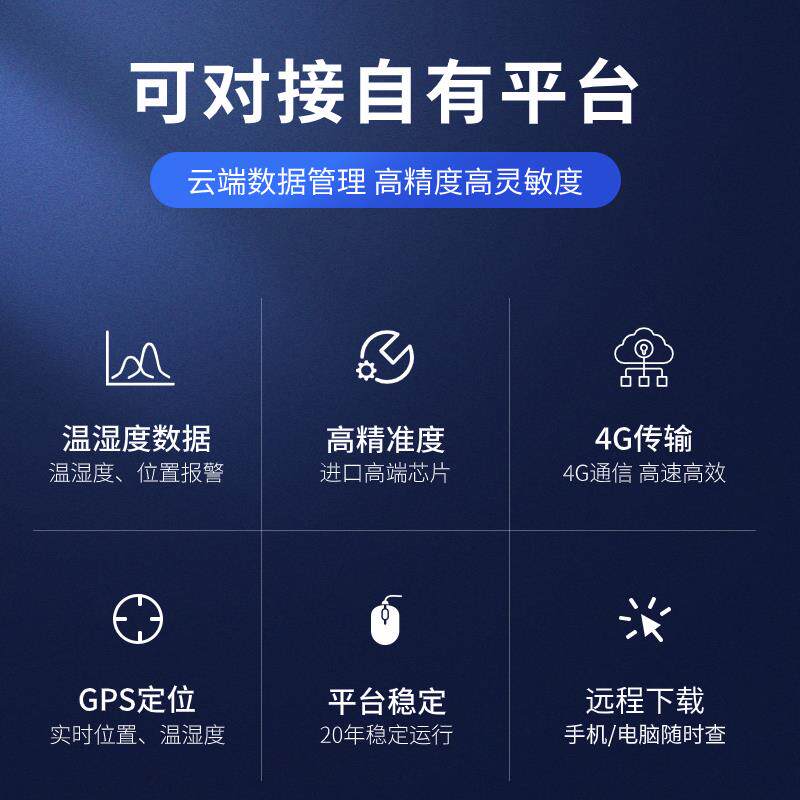 4计G远程温度记时录藏仪实监测温湿度冷链冷车载无线温度计传感器