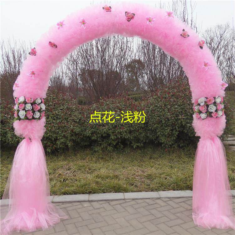 UGD婚装饰雪纱楼梯扶手装饰制拱门作婚庆花拱门绢雪礼纱花门路引