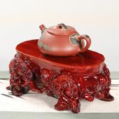 实木根雕奇像石头佛摆底座泰山石头花托瓶盆景承重底座NEO可挖槽