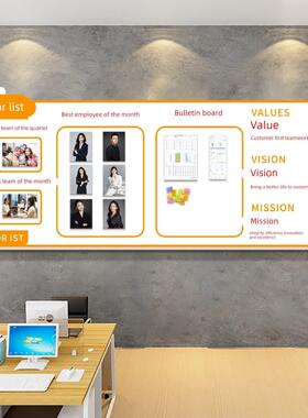 员工风榜采展示墙荣誉公室装饰企业文化墙办公告栏照片磁吸WNX景