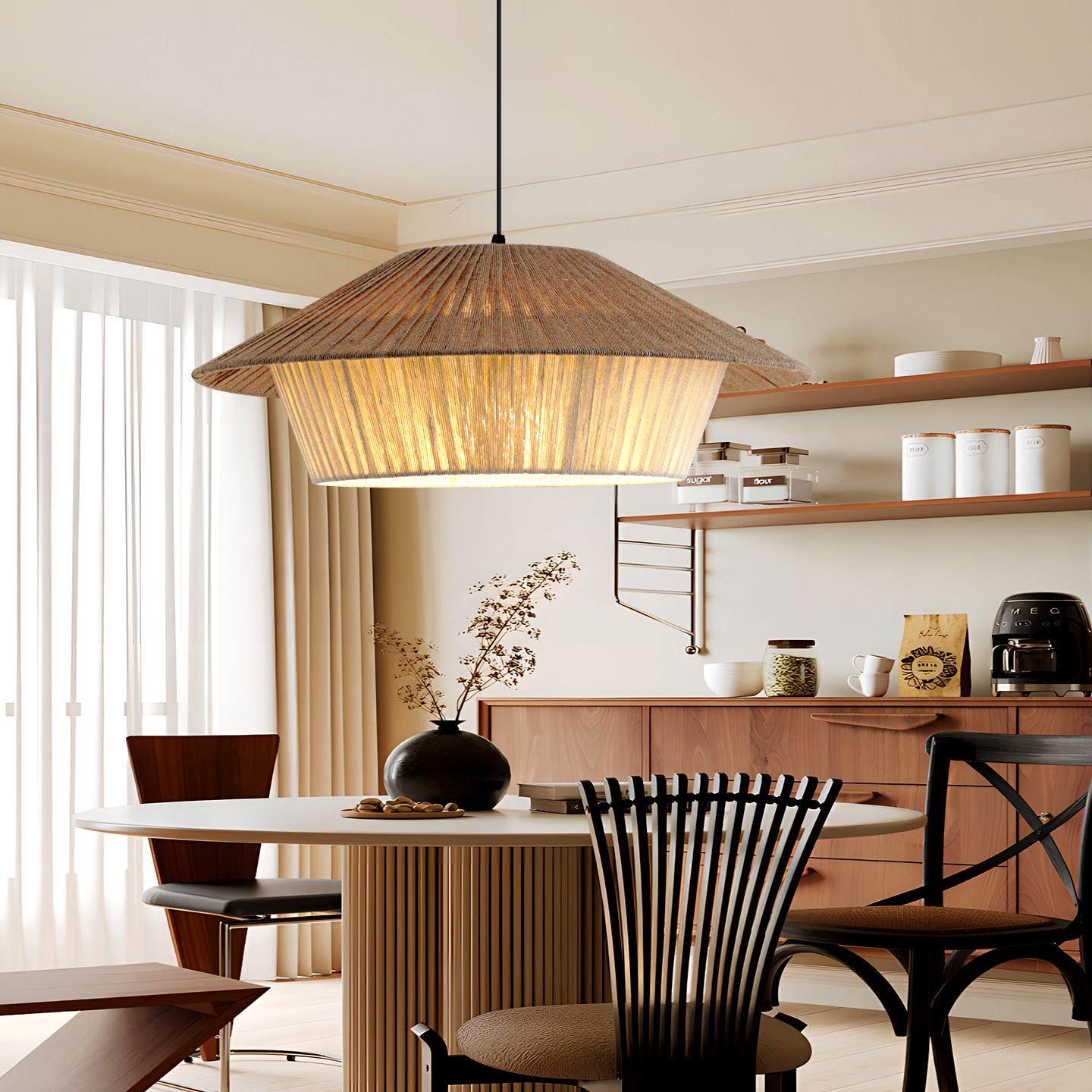 中古风布灯麻布装饰编IKA织艺灯餐计厅书房卧术室设师艺灯具布艺,家装灯饰光源,卧室/书房吊灯,淘宝优惠券,粉丝福利购,淘宝优惠卷