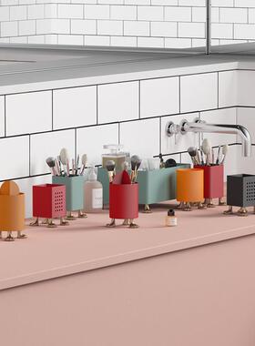 [空之20201025喵喵]妆猫爪化刷收纳桶桌面收纳盒眉笔美刷纳筒收妆