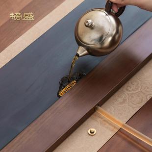 桃木盘家茶用小型胡茶海沥水茶托盘一云水间茶干泡人茶盘功夫茶台