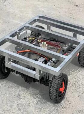 A遥控转台电动四轮平向板运输车改装打药割草机升ZID降机平485CN