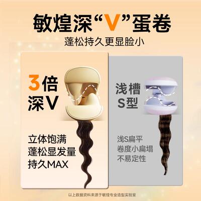敏煌蛋卷卷持发棒深v2mm蛋蛋羊头22208毛卷夹板大卷神久定型不卡