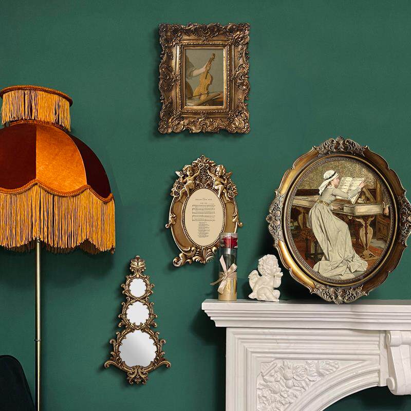 音乐练TLG覆习欧式古怀装饰画旧 画小众艺术摆台客厅照画片墙组合