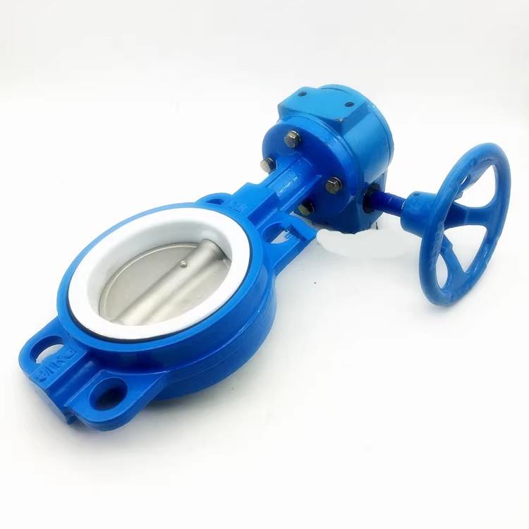 夹涡轮对式蝶阀不锈钢板蝶四苏州沪邦氟对夹蝶阀D3阀71XF-16Q磨球