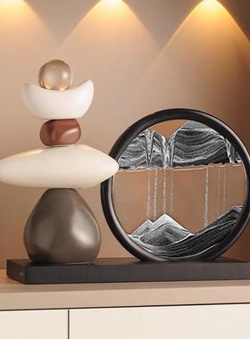 时电来运转时来运转流柜沙画 画摆件客厅视柜酒关轻奢玄高档办公