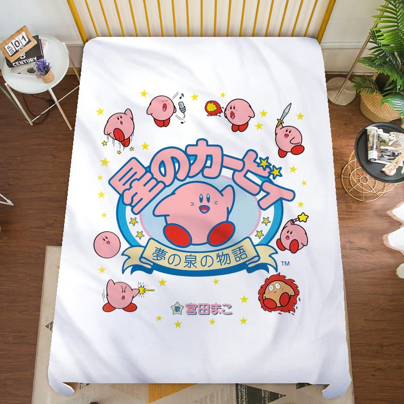 卡通星之卡比床单单件床笠可爱女生被单床罩床上用品学生宿舍单人