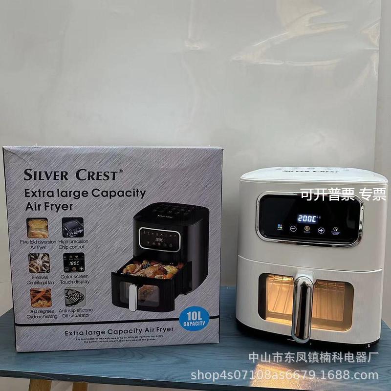 英文10L超大容量可视空气炸炸锅烤箱电炸锅油炸机多功能家用