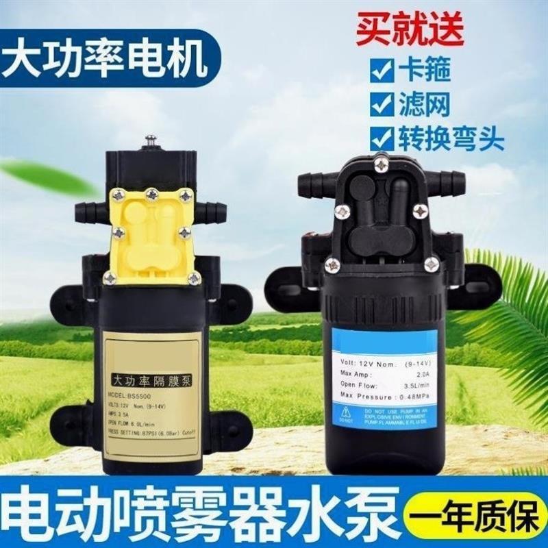 迷你小号小型微型直流电动喷雾器水泵12v24v隔膜高压抽水泵自厂家