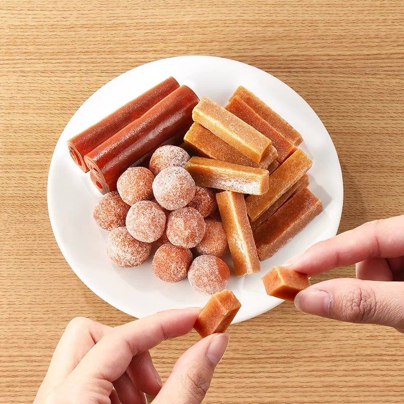 金晔山楂大礼包319g袋装山楂条山楂球果丹皮混山楂独立包装零食