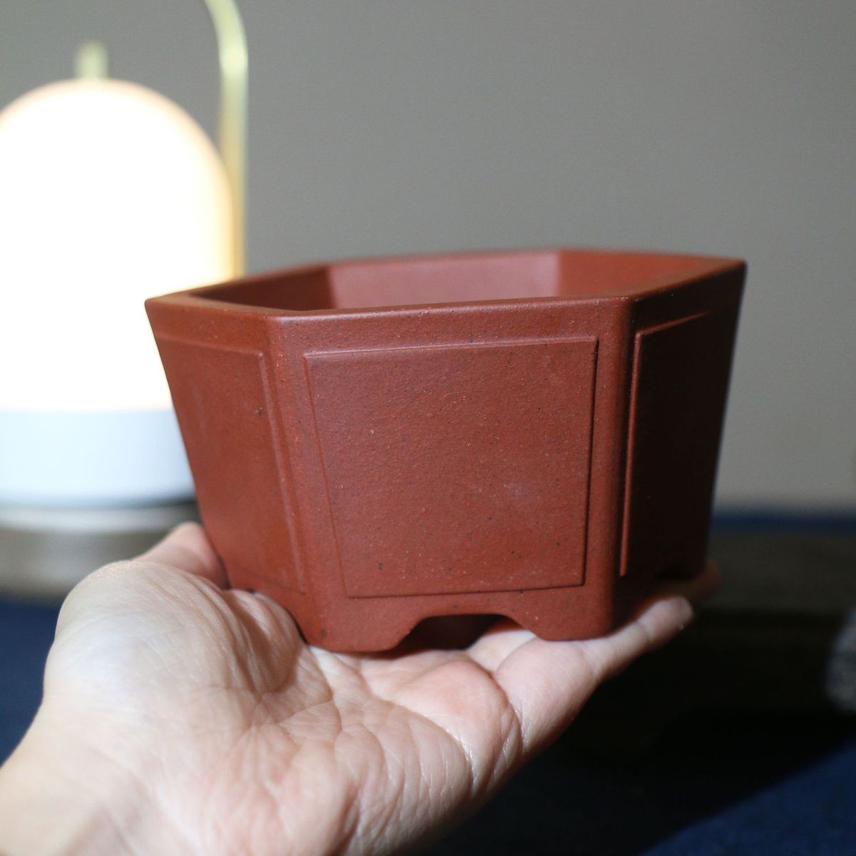 紫砂花盆六方盆景花盆手工盆六角多肉小盆微型盆桌面盆栽菖蒲盆