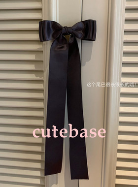 Cutebase/双层尾巴蝴蝶结 handmade 日本织带 弹簧夹 纯手工制