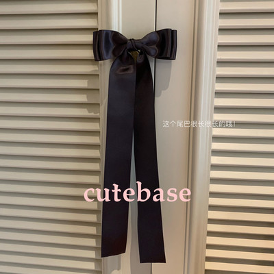 Cutebase/双层尾巴蝴蝶结 handmade 日本织带 弹簧夹 纯手工制