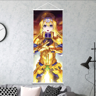 动漫二次元Sword Art Online刀剑神域亚丝娜挂画 装饰画35X90CM