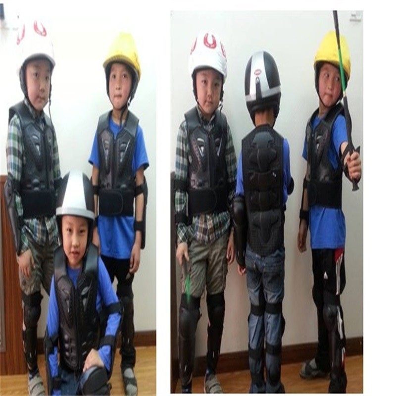 儿童骑行护甲衣护具 儿童骑马赛车防摔盔甲 小孩护膝护肘