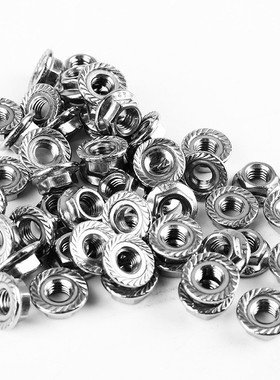 openbuilds CNC锯齿状六角法兰螺母 防滑螺丝帽 防松螺帽 M6/M8