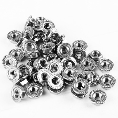 openbuilds CNC锯齿状六角法兰螺母 防滑螺丝帽 防松螺帽 M6/M8