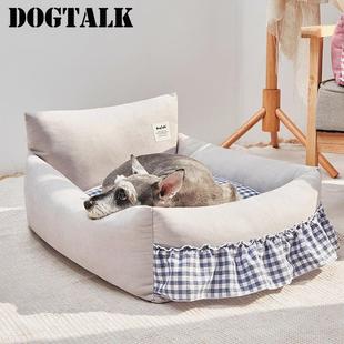 通用可拆洗狗窝猫窝垫子冬季 DogTalk高靠背宠物沙发床四季 保暖