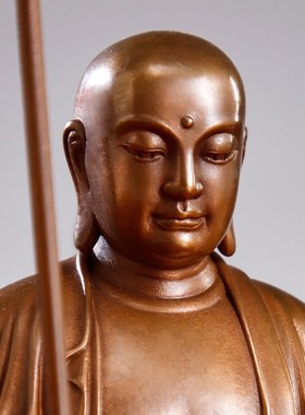 铜像佛像铜雕古董九华w山地藏菩萨像家拜佛寺供奉摆件