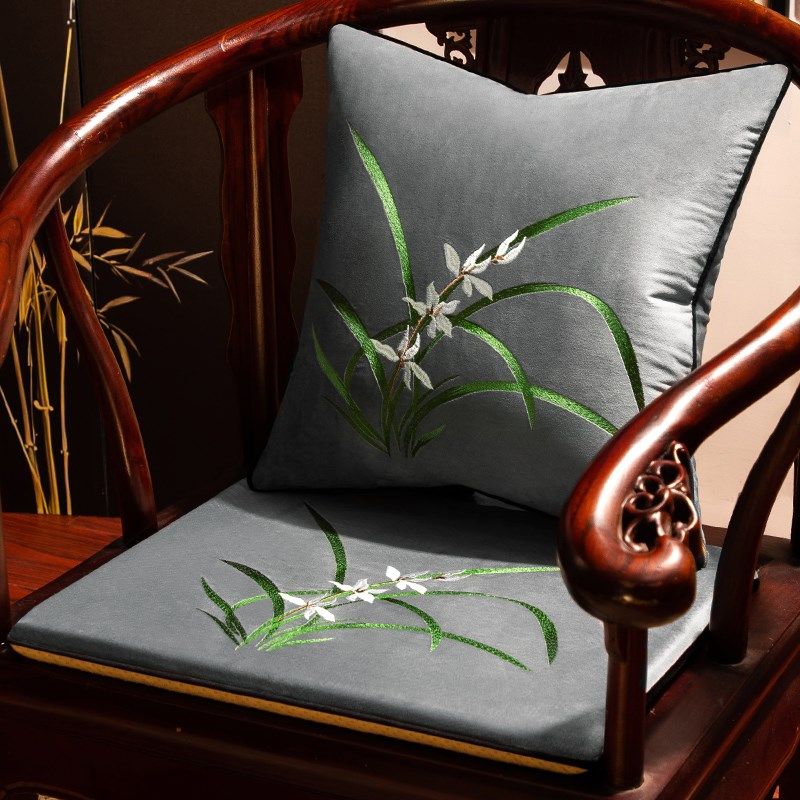 新中式坐垫新款茶椅垫s子护腰凳子垫高端绒布屁垫太师椅垫,居家布艺,椅垫,淘宝优惠券,粉丝福利购,淘宝优惠卷