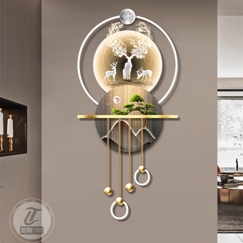 轻奢玄关装饰画 画高档立体LED灯画A 画新中式入户走廊过道壁画,家居饰品,现代装饰画,淘宝优惠券,粉丝福利购,淘宝优惠卷