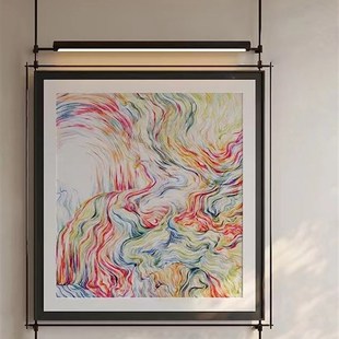 现代意大a利轻奢挂画,高端装饰画,夜光抽象别墅销售部,美容院壁灯