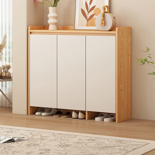 简约鞋柜家用门口一体靠墙入户收纳柜2026新款爆款门外走廊用鞋柜