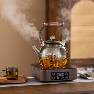 煮茶器电陶炉围炉煮茶壶养生壶套装 玻璃煮茶壶蒸煮茶壶家用喷淋式