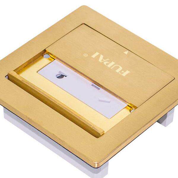 全铜双开防水地插座三三孔 双开门六孔地插隐藏式五孔铜地插送底