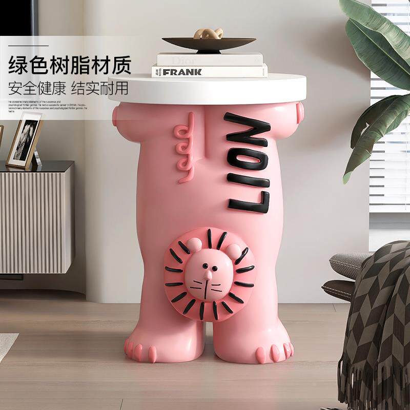 潮玩子大型厅落地摆件家居饰品电狮旁视柜茶客几床头柜乔yc190653