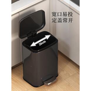 不锈钢垃圾桶家用2025COH新款 客厅踏卧室厨卫生间容量带盖脚大式