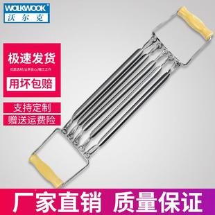 沃尔克簧木柄型弹拉力器扩胸器男士 多功L300能臂力体胸肌身育锻炼