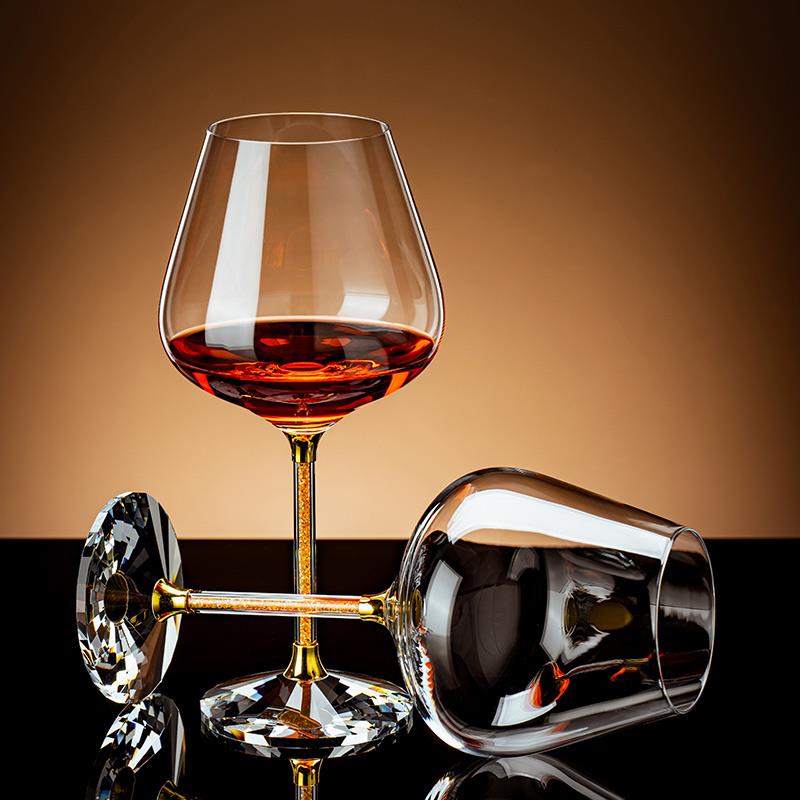 高璃档组轻xz-408奢水晶玻红酒杯家勃艮第高脚葡萄酒杯子醒酒器酒
