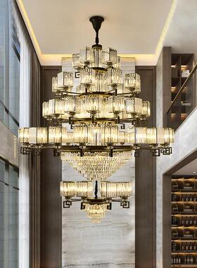 新酒中式水IDT晶吊灯客厅灯现代轻广东中山灯具店饭奢厅间包厢吊