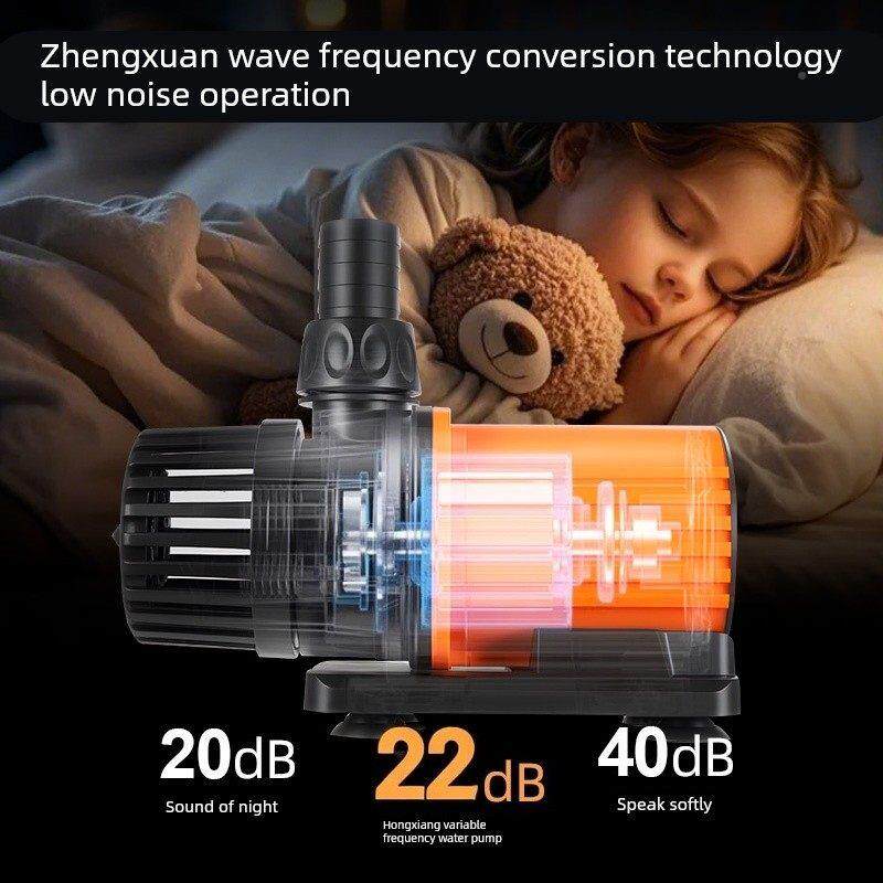 洪变频ZHA水泵超静音频水想泵流量足省池电鱼变缸鱼水陆两用泵