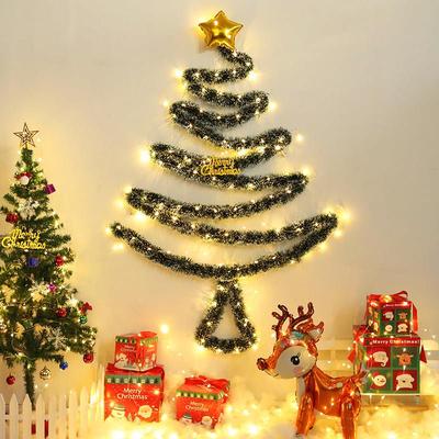 圣诞装场饰品墙上节圣诞装MBM饰橱窗材树料包墙面背景派对氛围景