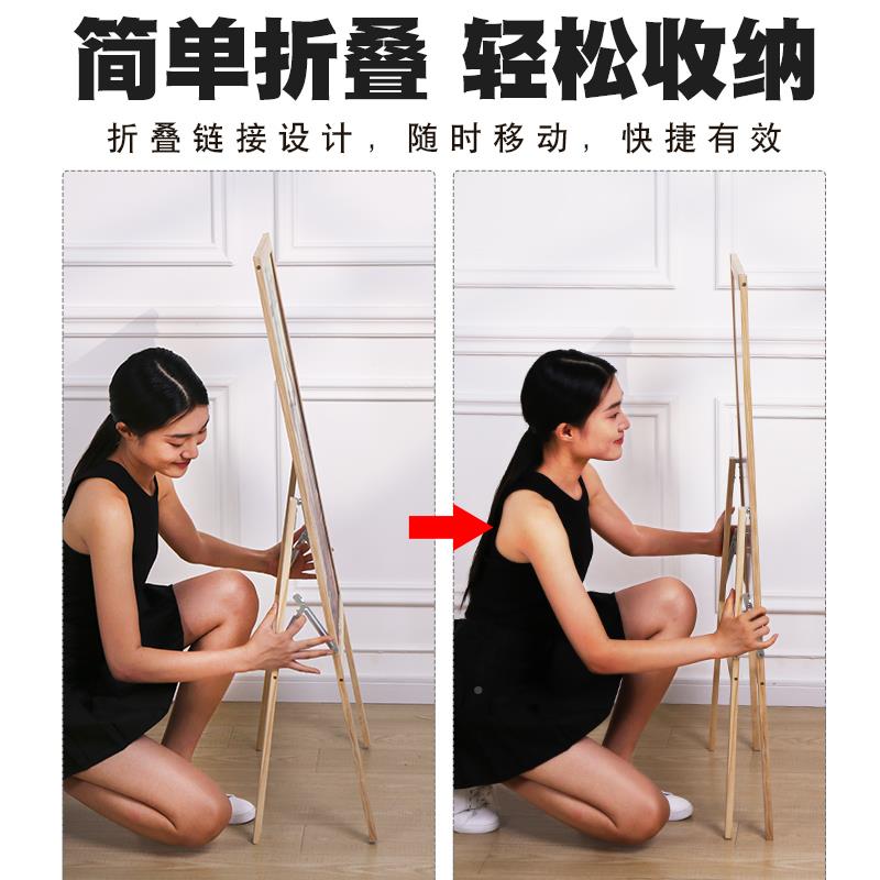 广告立牌展示牌木实质海报展示架式落地式宣传支立牌水牌kt板架子