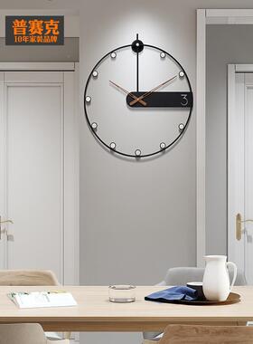 钟表挂钟客202新款厅创意5简桌约psk22101现代大气家用静音餐时钟