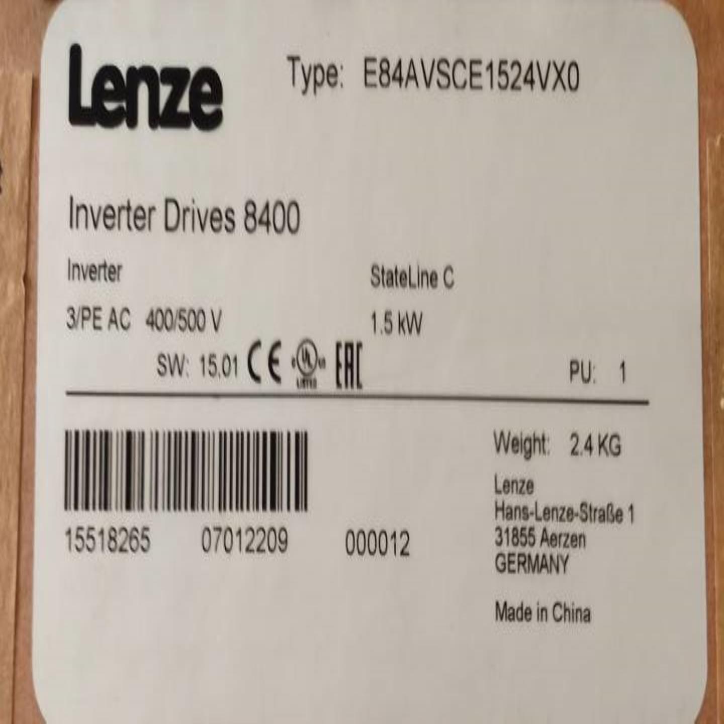 配件Lenze伦茨变频器 E84AVSCE1524VX0  Lenze伦茨8400系列变议价