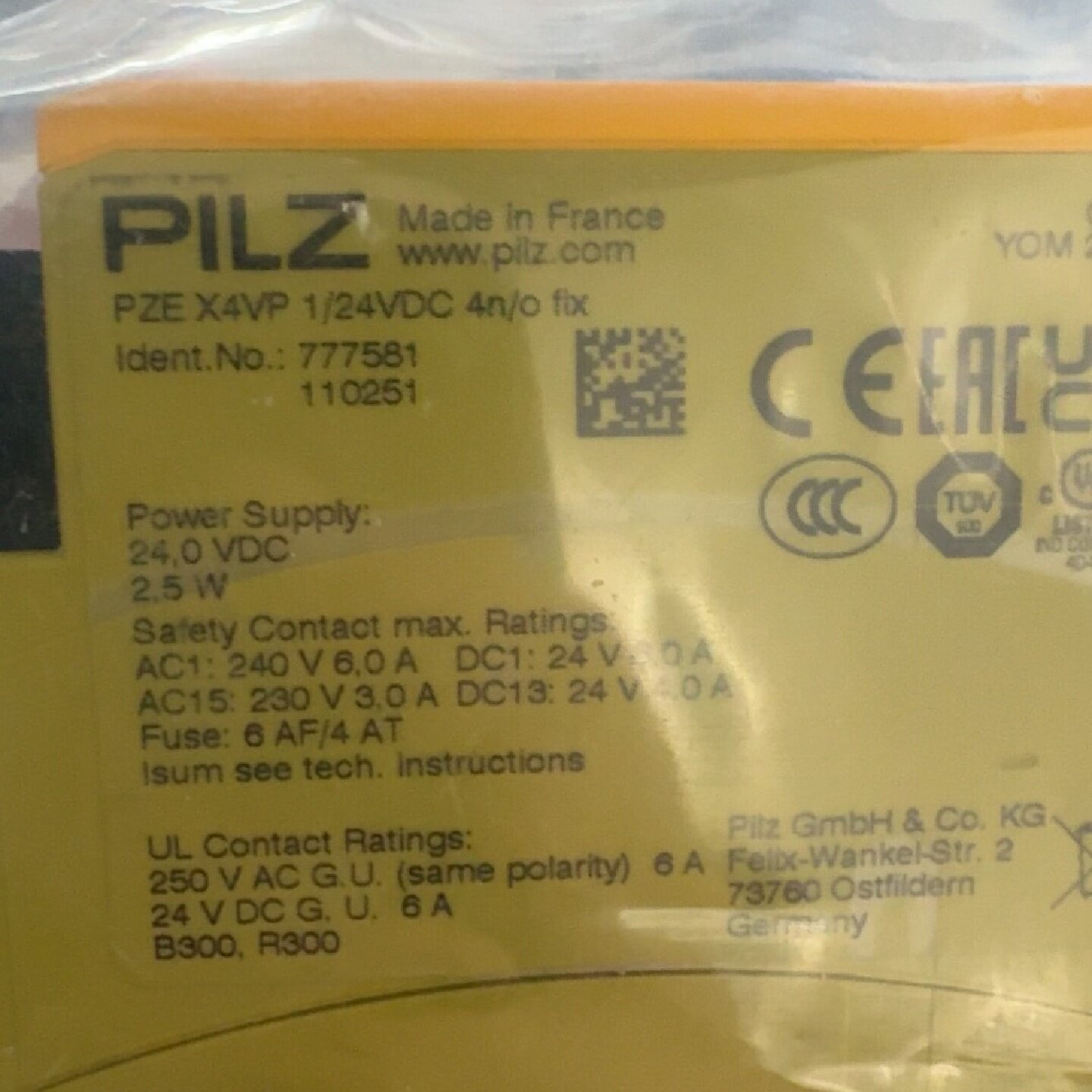 议价安全继电器PZEX4VP1s无包装议价