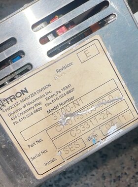 美国NTRON氧析仪31003100N1实物照片成色