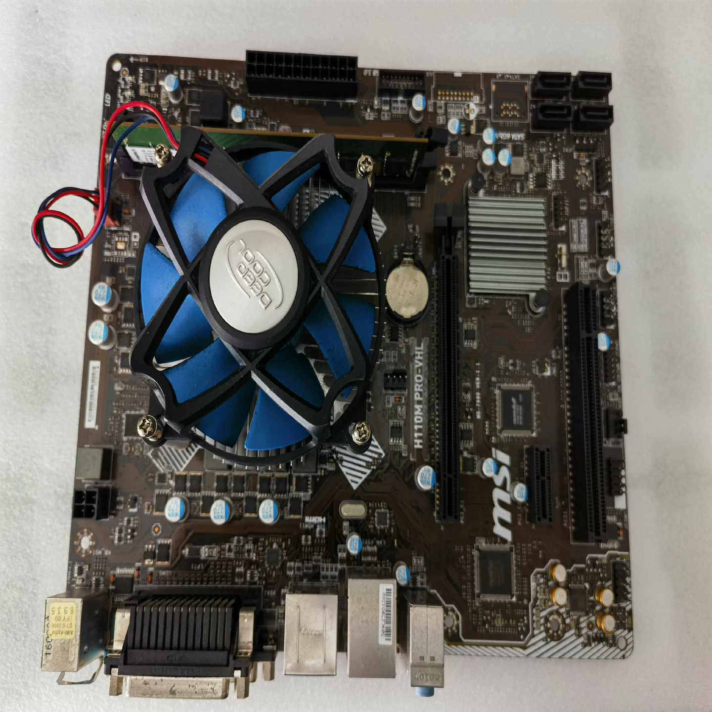 (议价)微星主板h110m,CPUG3900内存4G,挡板
