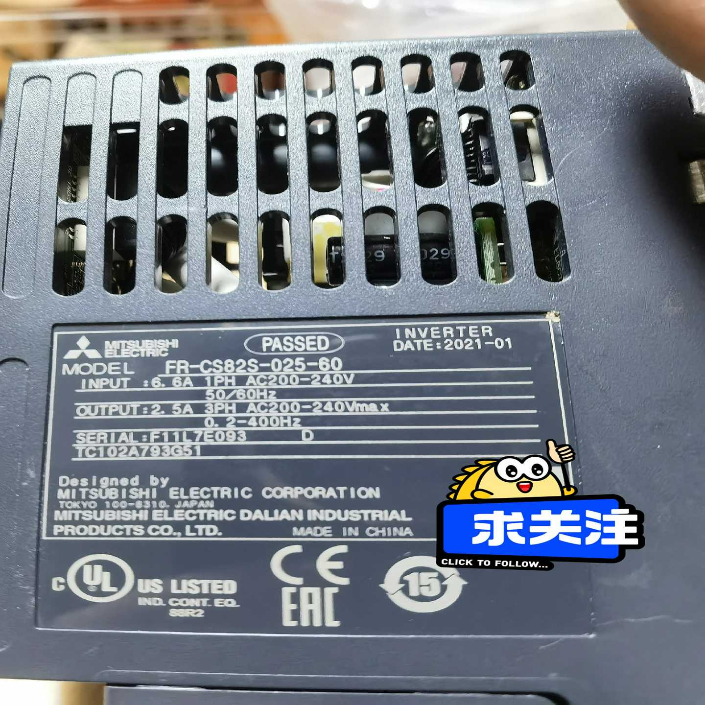 三菱变频器、FR-CS82S-025-60、成色漂亮、功能正--议价商品