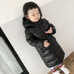 现货秋冬儿童中长款羽绒服加厚气质中大童男女宝MK羽绒服代发