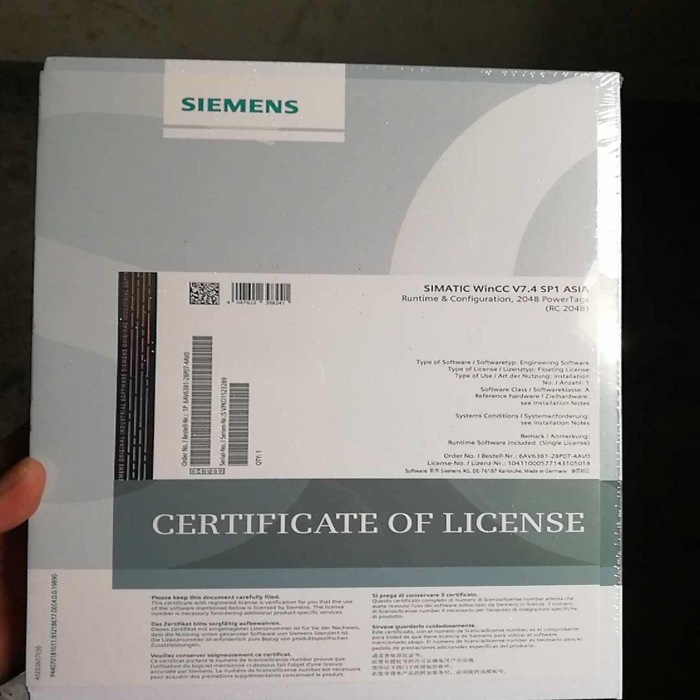 配件全新未开封西门RC 2048 wincc74sp1RC 2048点 现货1议价