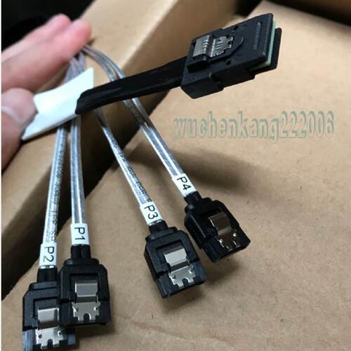 供应安费诺反接反向mini sas 8087 to 4*sata主板6G数据线一分四1